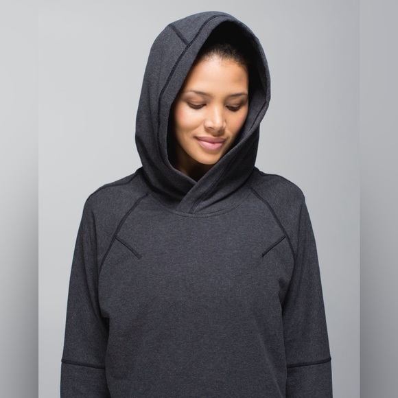 Lululemon Om & Roam Pullover Heathered Black / Black Womens size 4 - Picture 4 of 10